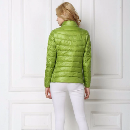 Dunjacka i linne – lätt och varm med huva och dragkedja