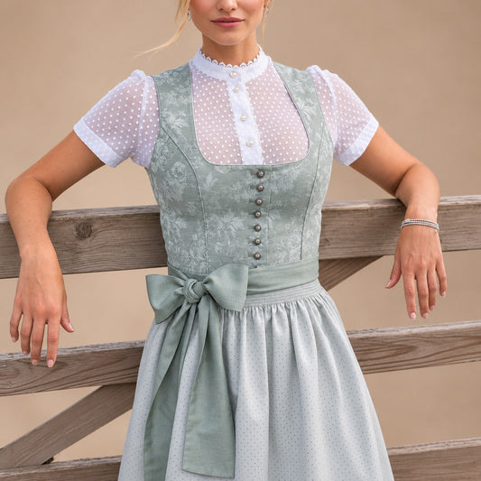 Oktoberfest-klänning dam, grön