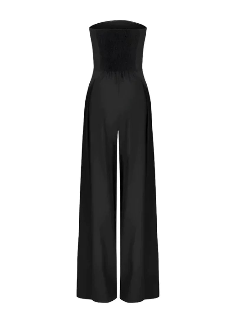 Elegant ärmlös jumpsuit dam med vid passform