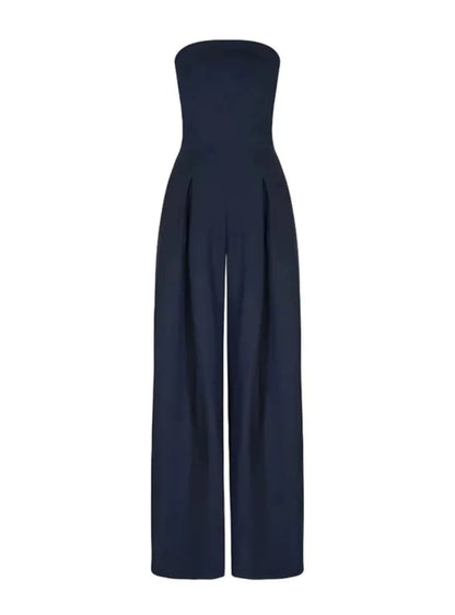 Elegant ärmlös jumpsuit dam med vid passform