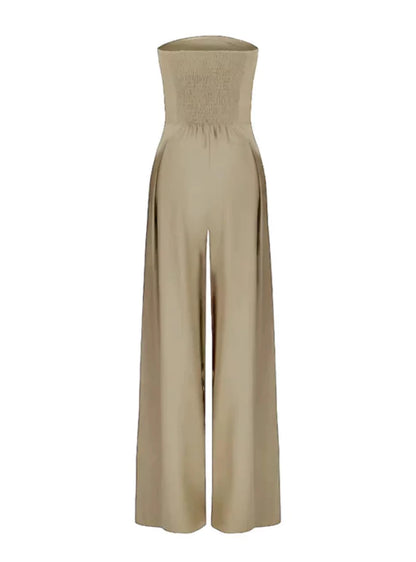 Elegant ärmlös jumpsuit dam med vid passform