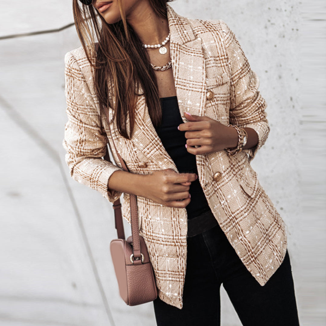 Klassisk blazer dam i polyester