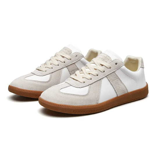 Klassiska sneakers herr i textil med snörning