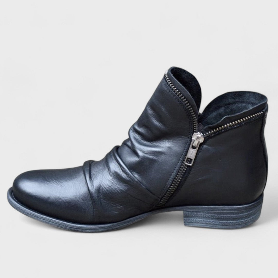 Ankelboots dam i läderimitation