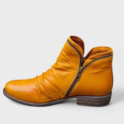 Ankelboots dam i läderimitation