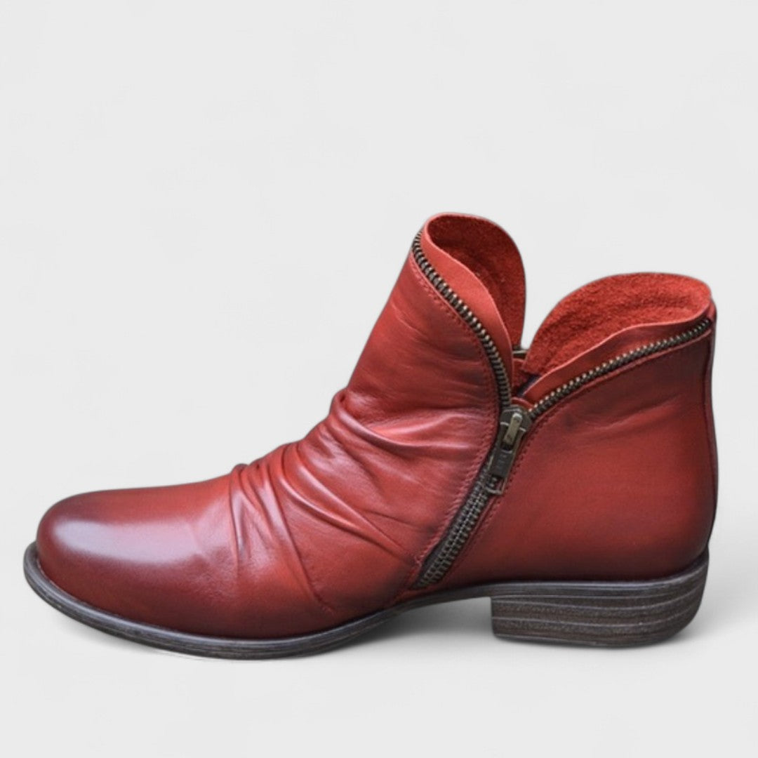 Ankelboots dam i läderimitation