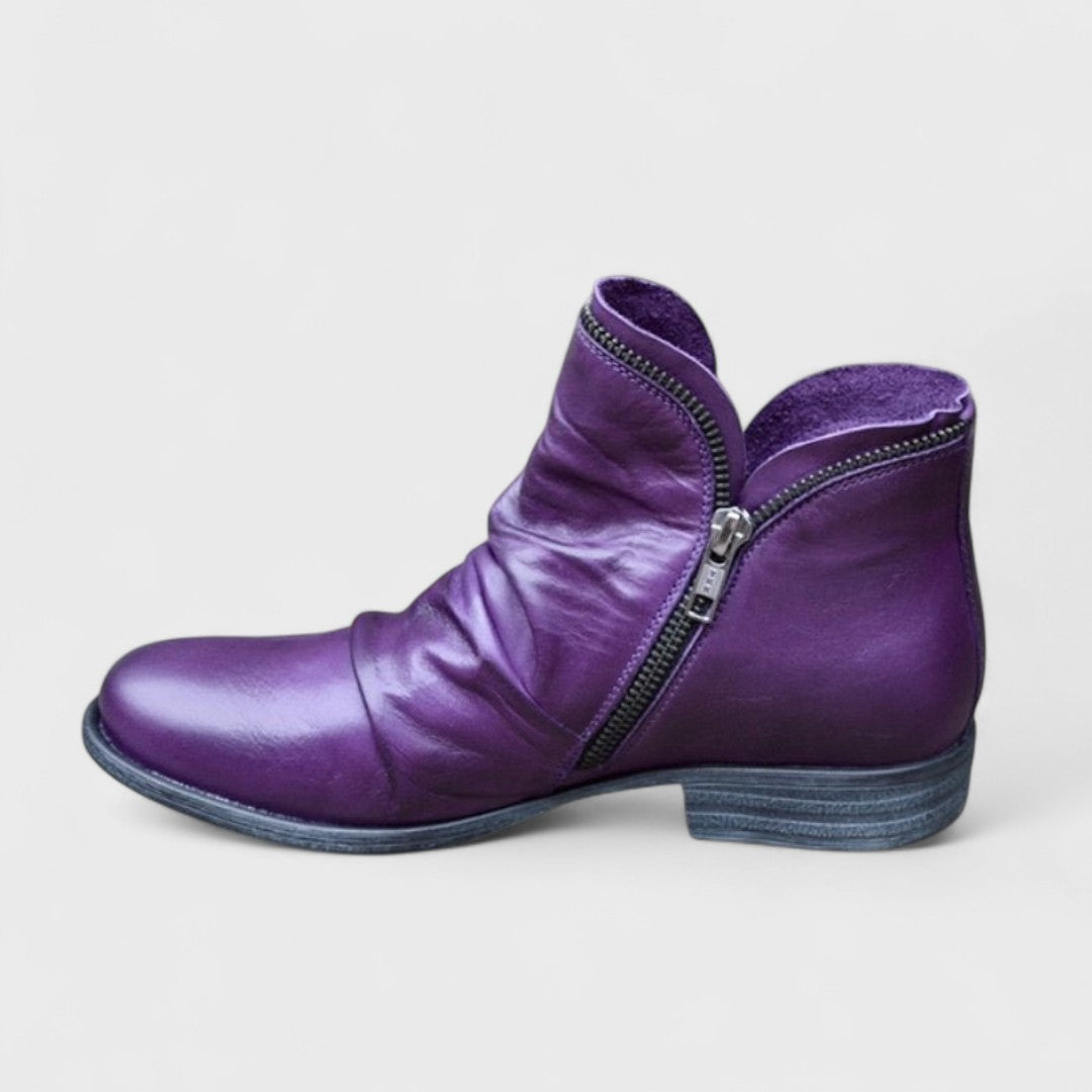 Ankelboots dam i läderimitation