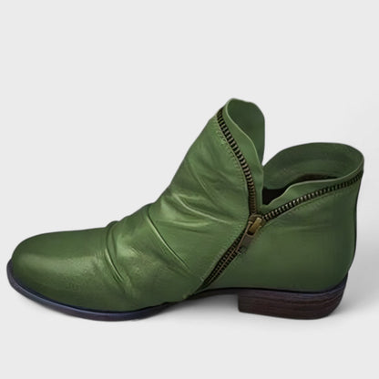 Ankelboots dam i läderimitation