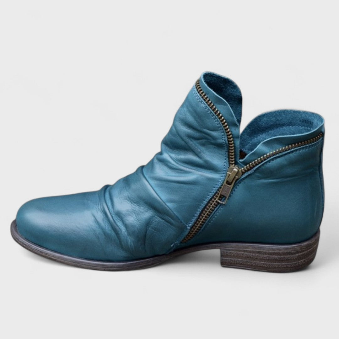 Ankelboots dam i läderimitation