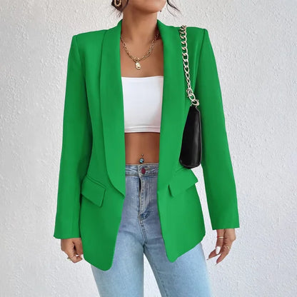 Klassisk blazer dam i polyester-bomull