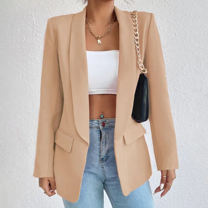 Klassisk blazer dam i polyester-bomull