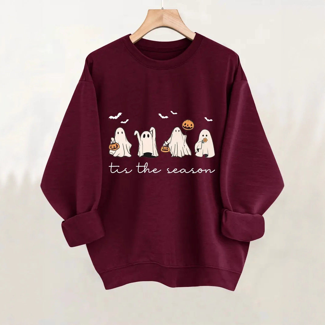 Sweatshirt dam med Halloween-motiv