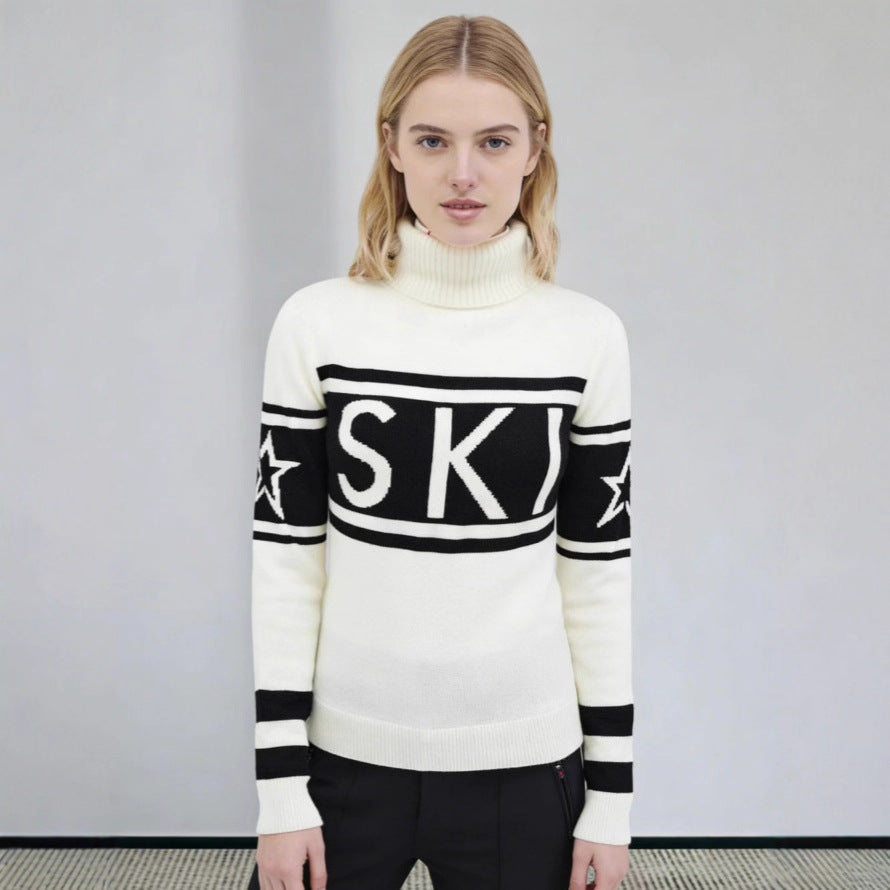 Sportig pullover dam för après-ski