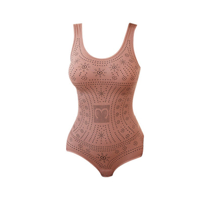 Shapewear body dam – ärmlös formande bodysuit i nylon med rund hals