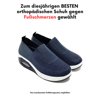 Ortopediska skor dam i textil – dämpande såla och enkel slip-on
