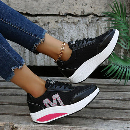 Ortopediska sneakers dam i textil – korrigerande promenadsko med dämpning