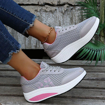 Ortopediska sneakers dam i textil – korrigerande promenadsko med dämpning