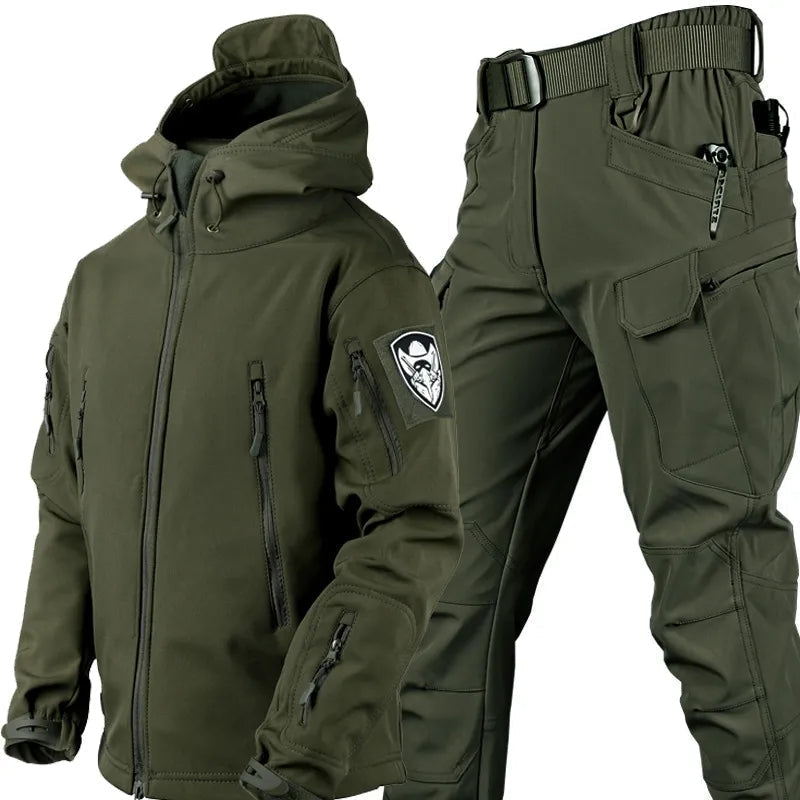 Funktionsjacka herr, militärgrön