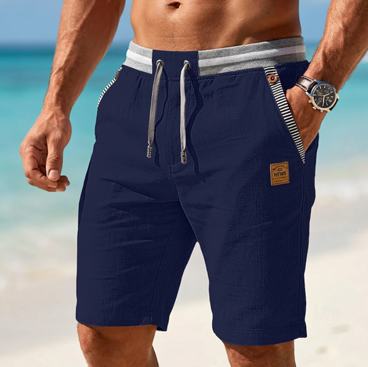 Bomullsshorts herr för strand och semester