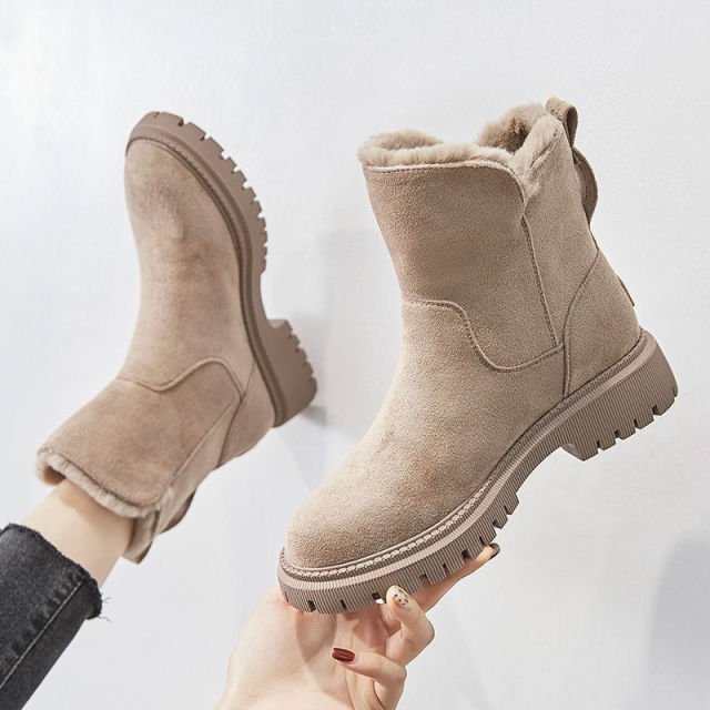 Varma damboots med pälsfoder