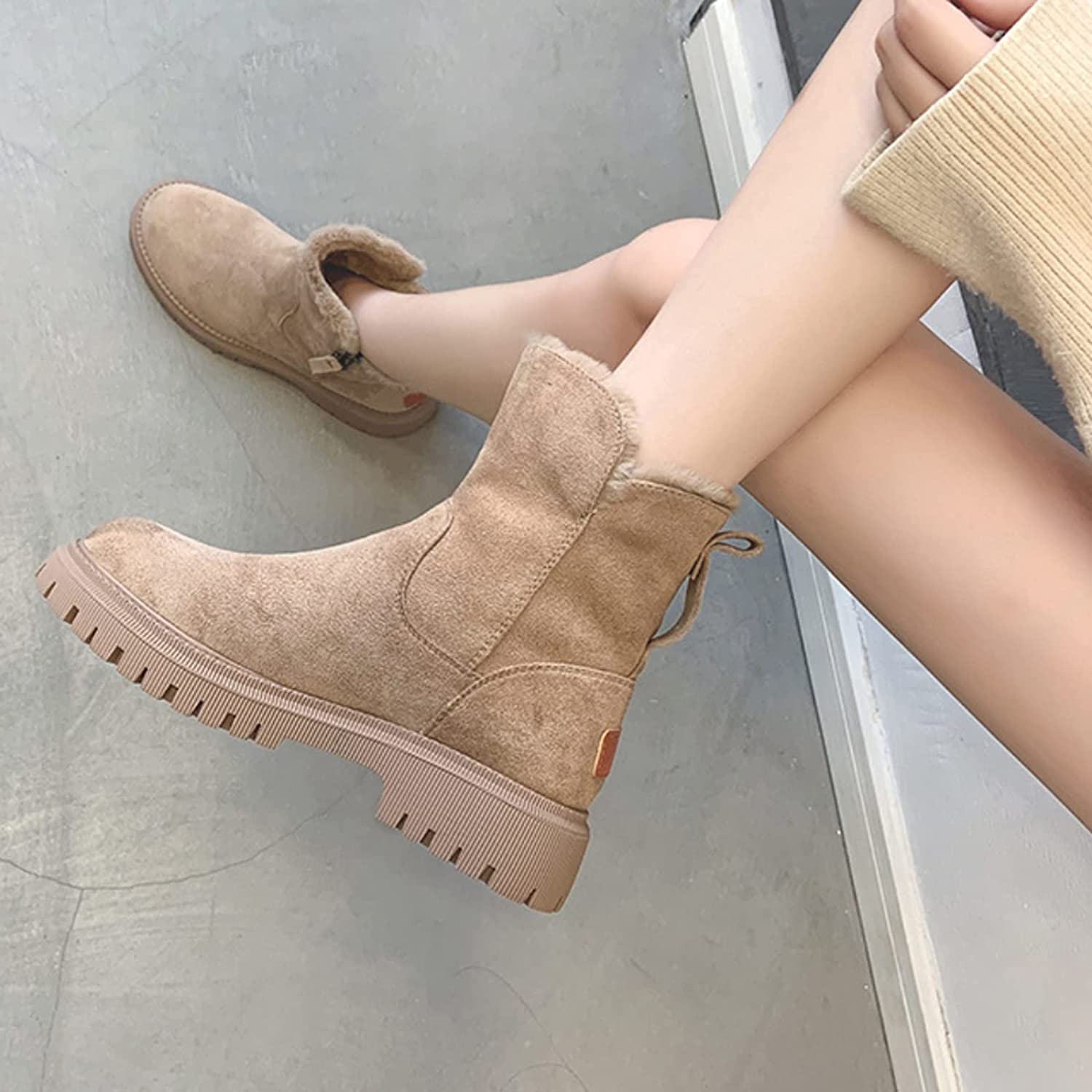 Varma damboots med pälsfoder