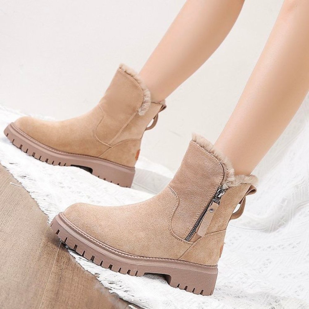 Varma damboots med pälsfoder