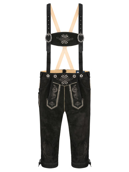 Traditionella lederhosen herr, detalj