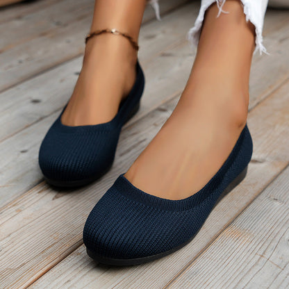 Slip-on skor dam i läderimitation