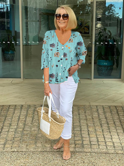 Damblus med trekvartärm