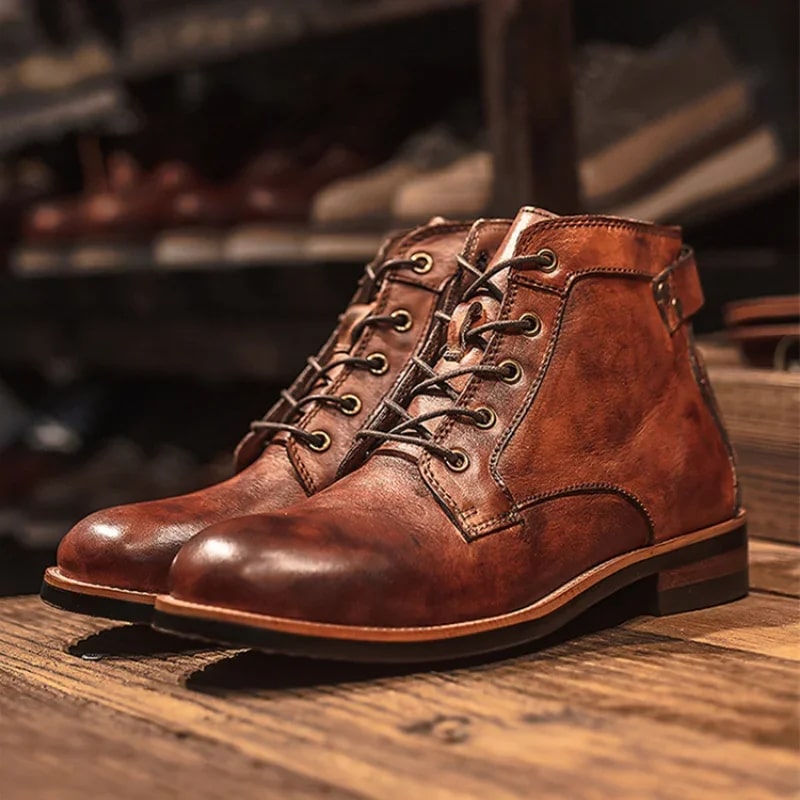 Varma herrboots i textil