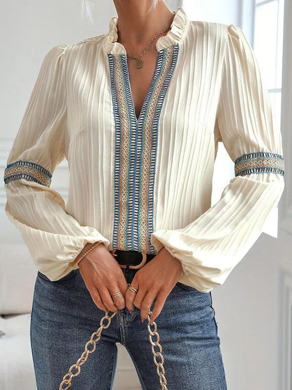 Feminin vintagetopp dam i viskos
