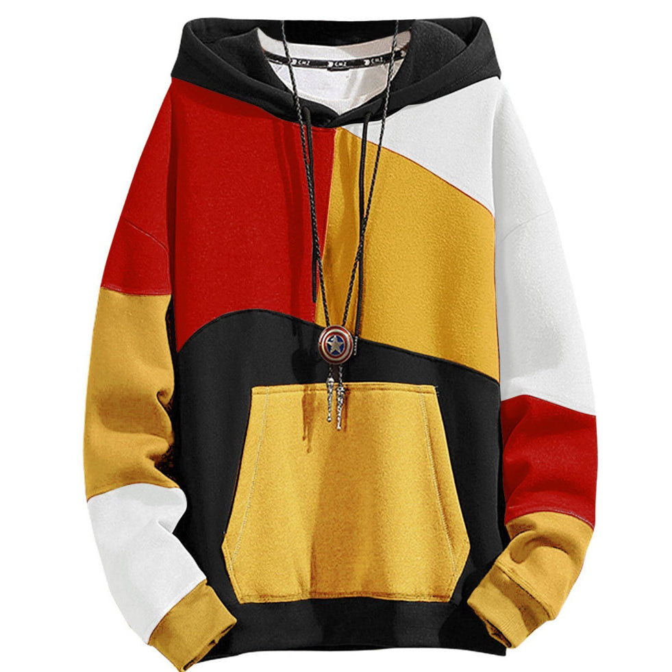Grafisk hoodie herr i bomull