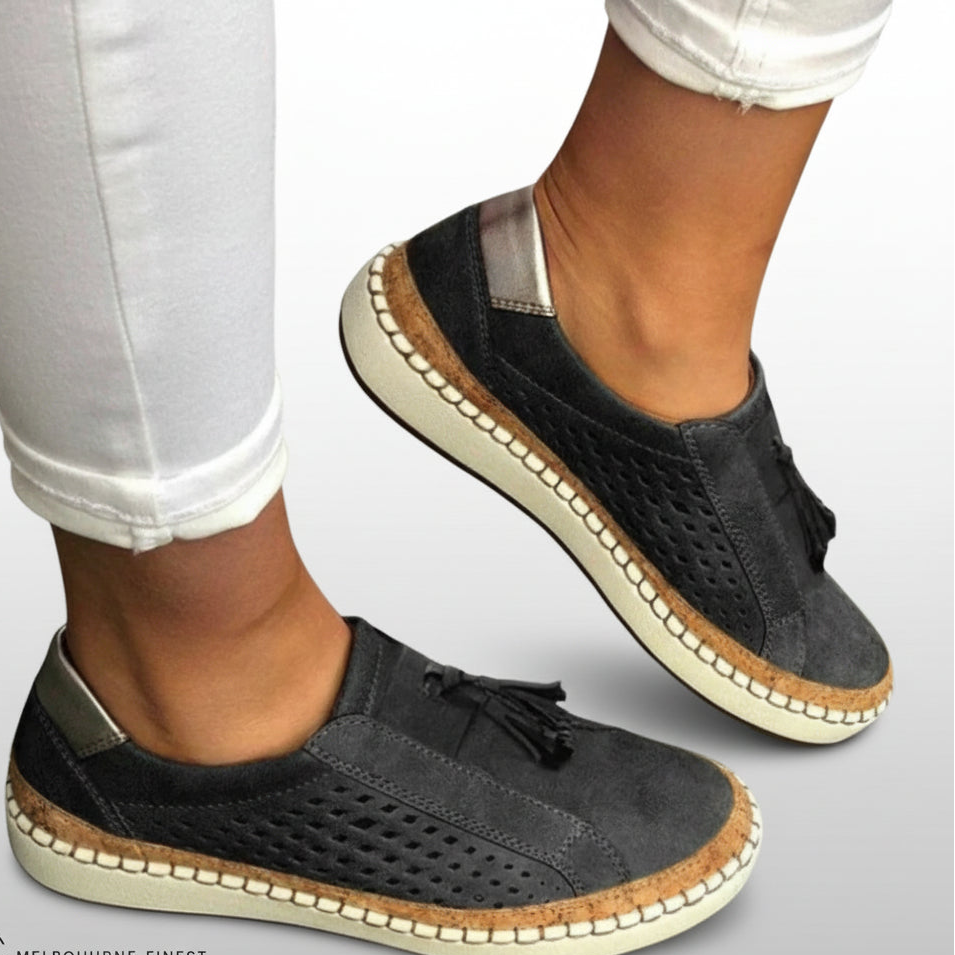 Dämpade ortopediska sneakers dam i textil