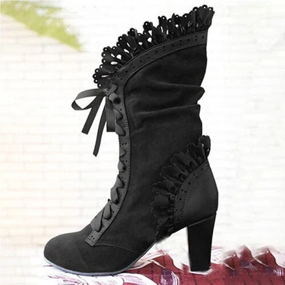 Eleganta högklackade boots dam för fest