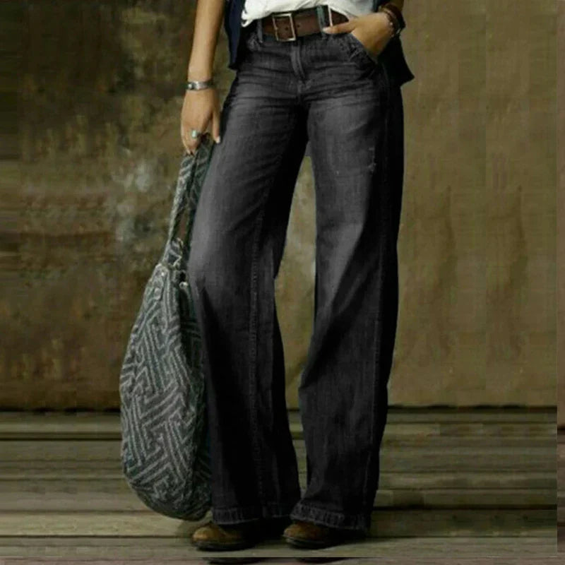 Eleganta damjeans i polyester