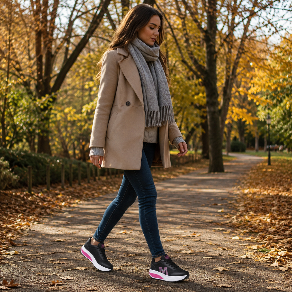 Sneakers dam, ortopediska — korrigerande promenadsko med dämpning