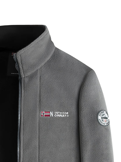 Fleecejacka herr – mjuk och varm utomhusjacka med hög skyddskrage