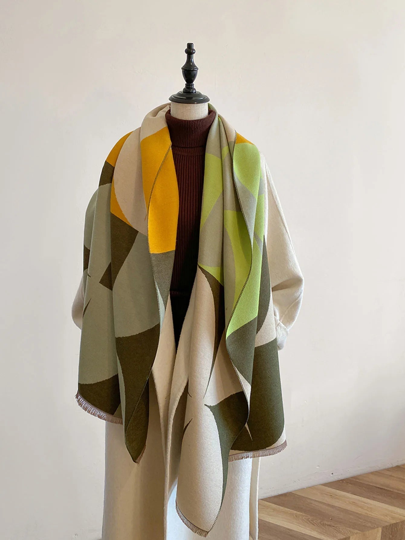 Vändbar scarf dam i akryl