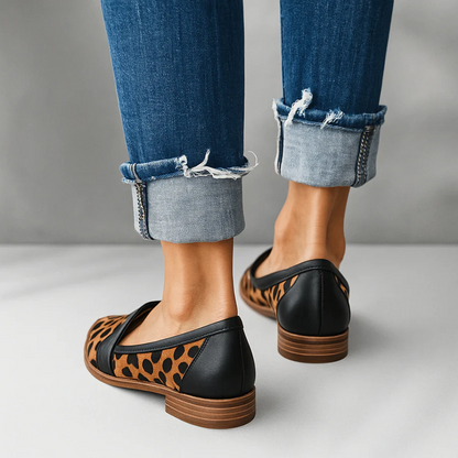 Loafers dam i textil – eleganta vårloafers med vadderad innersula