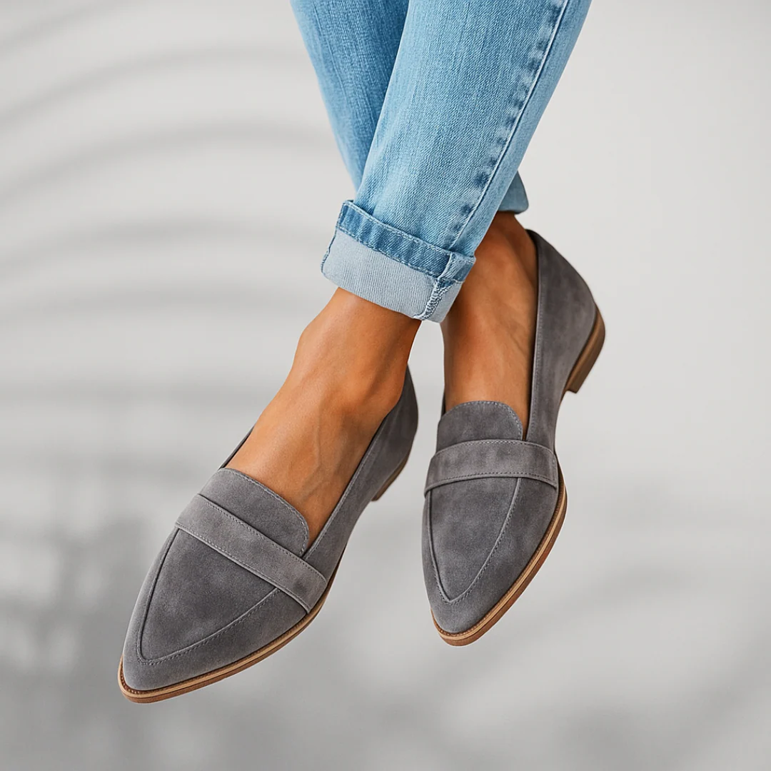 Vårloafers dam i textil med flexibel såla