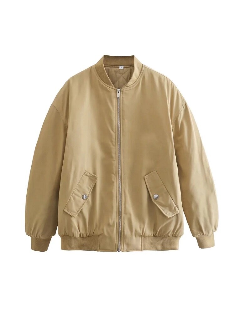 Oversize bomberjacka i ullmix