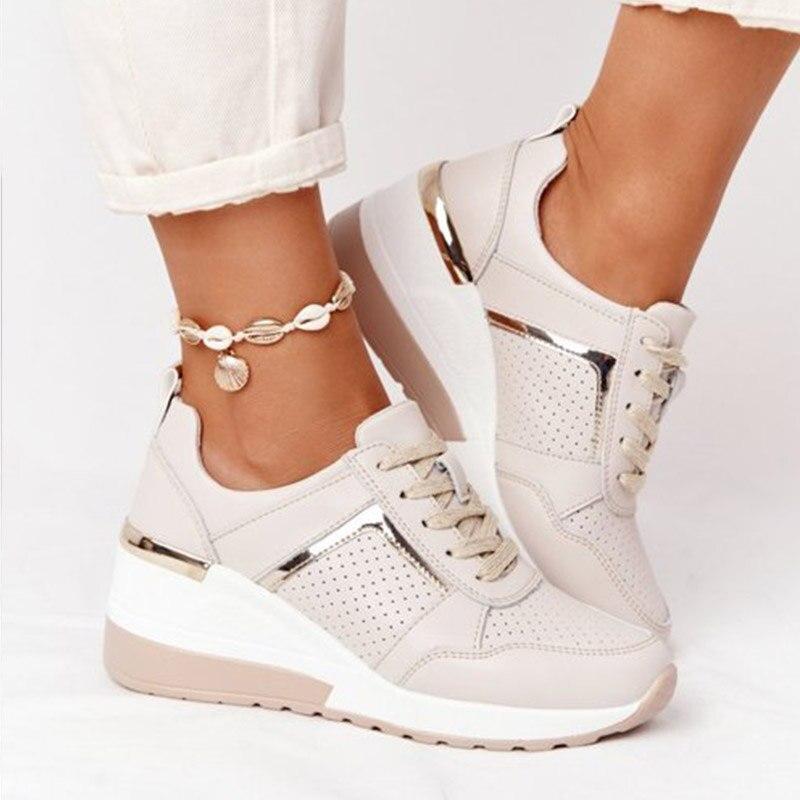 Bekväma damsneakers med dämpad sula