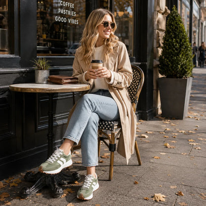 Sneakers dam, lätta — bekväma vardagsskor med dämpad sula