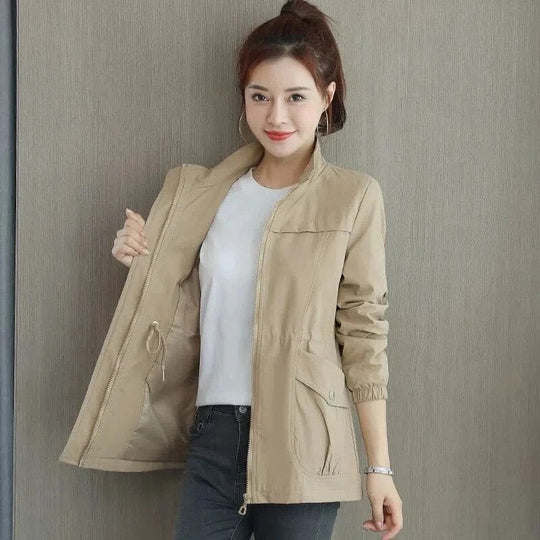 Lätt vattentät trench coat dam