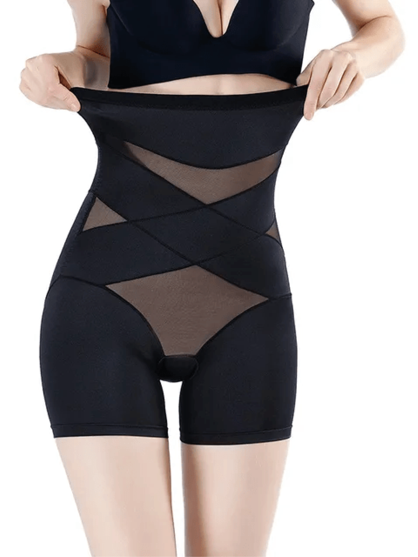 Formande shapewear-shorts dam i nylon med hög midja