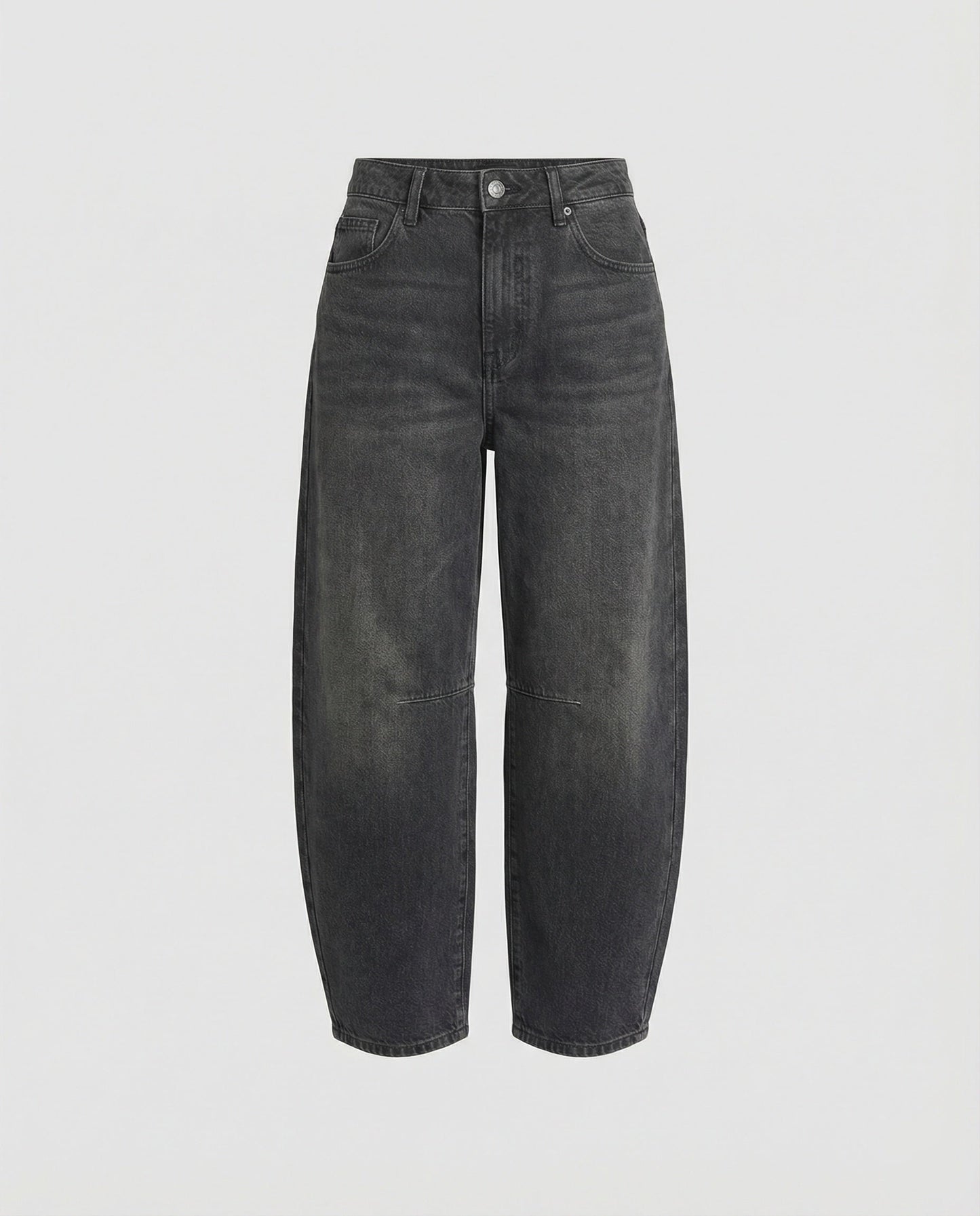 Mid-rise barrel-jeans dam