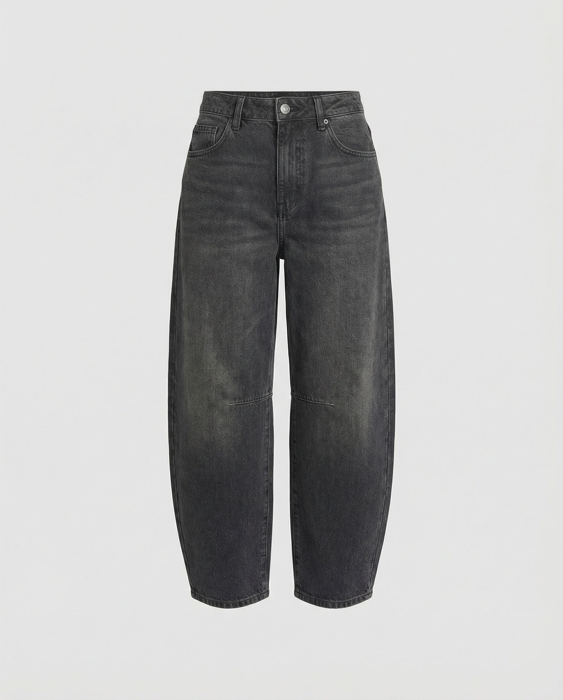 Mid-rise barrel-jeans dam