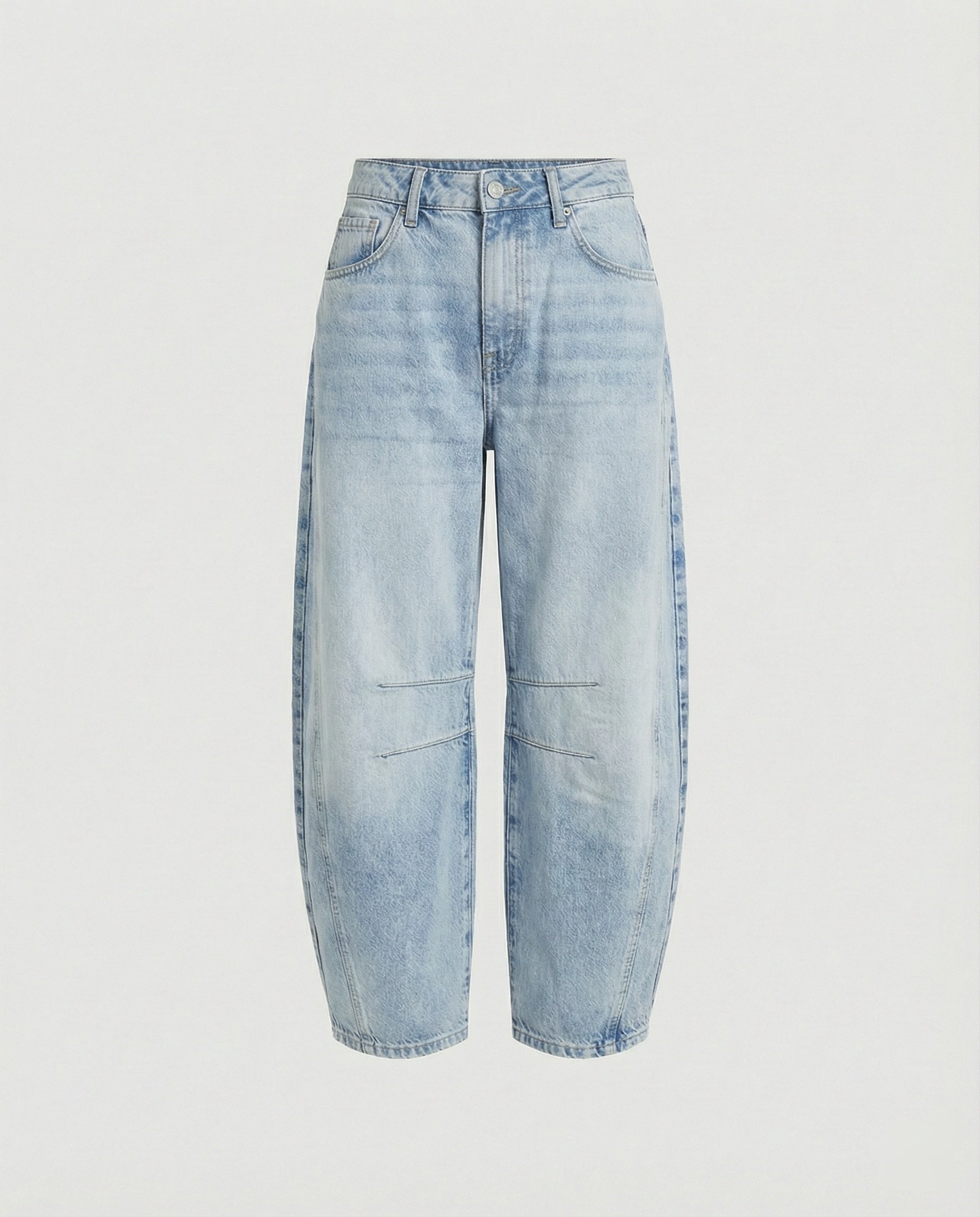 Barrel jeans dam med mid-rise passform