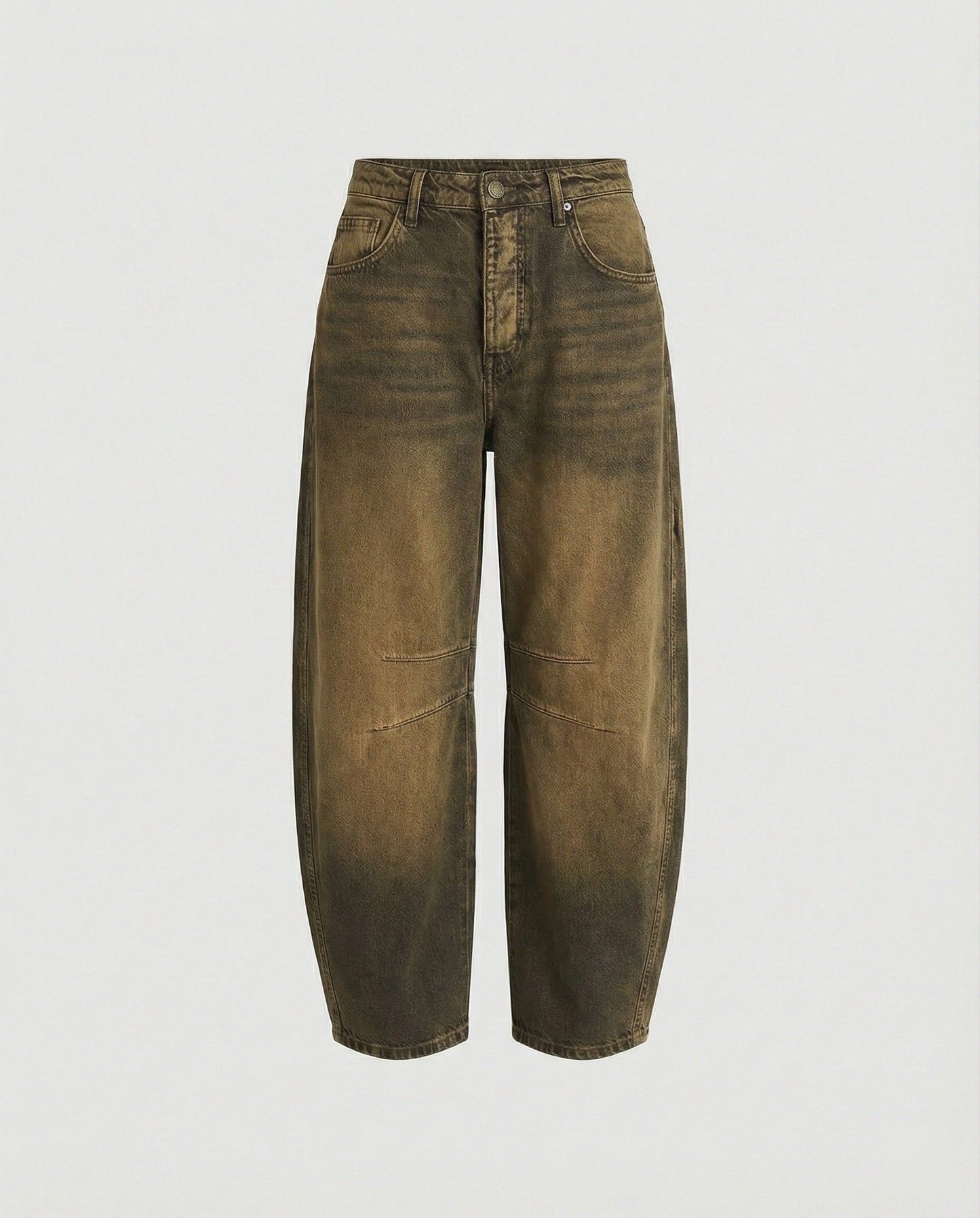 Mid-rise barrel-jeans dam