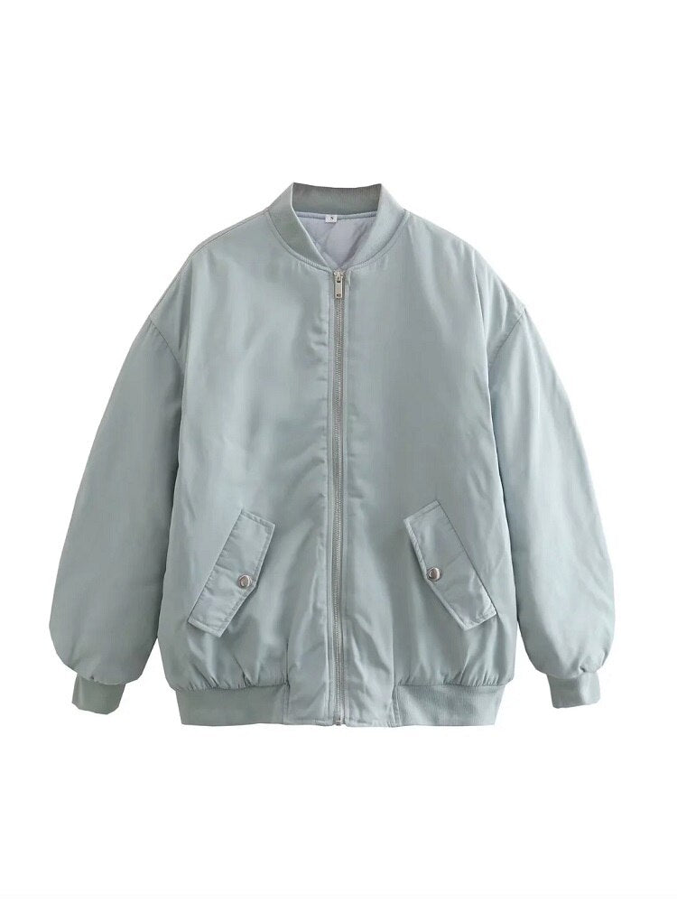 Oversize bomberjacka i ullmix